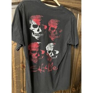 Salt Life Men T-Shirt Medium Black Skull Short Sleeve Crew Neck Tee